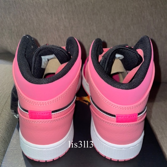 Air Jordan 1 Mid Coral Chalk Pinksicle 💖 - Picture 7 of 11